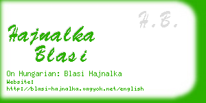 hajnalka blasi business card